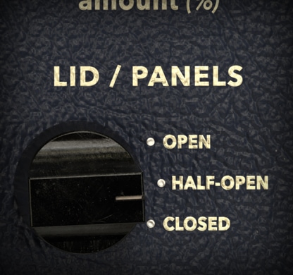 LivingRoom Upright Piano feature - Piano Panel Control - control the piano´s wooden panels, also called doors, whether they are open, semi-open or closed